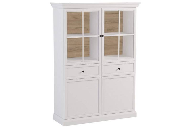 KONSIMO® Vitrine KATRIA Standvitrine, hergestellt in der EU, inklusive LED-Beleuchtung, Türen mit Push-to-Open von KONSIMO®