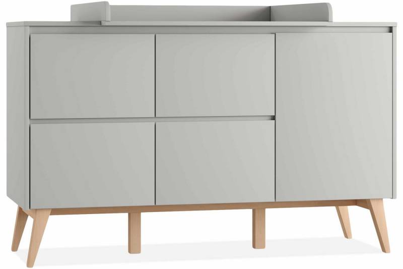 KONSIMO® Wickelkommode DAMBI Kommode mit Wickeltisch, Kombikommode, hergestellt in der EU, mit 4 Schubladen, Soft-Close-Funktion von KONSIMO®