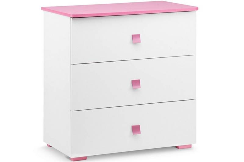 KONSIMO® Schubkastenkommode PABIS Kommode für Kinder, Kommode für Kinder, in Pastellfarben, funktionell und geräumig von KONSIMO®