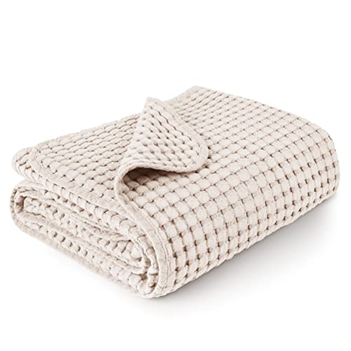 Konssy Babydecken aus Waffel, Decken für das Zimmer von Jungen und Mädchen, neutrale Puckdecken für Kleinkinder und Kinder (Hafer) (Hafer) von Konssy