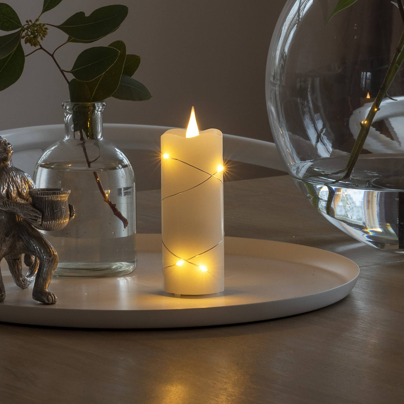 LED-Wachskerze creme Lichtfarbe Bernstein 12,7 cm LED-Wachskerze creme Lichtfarbe Bernstein 12,7 cm von Konstsmide Christmas