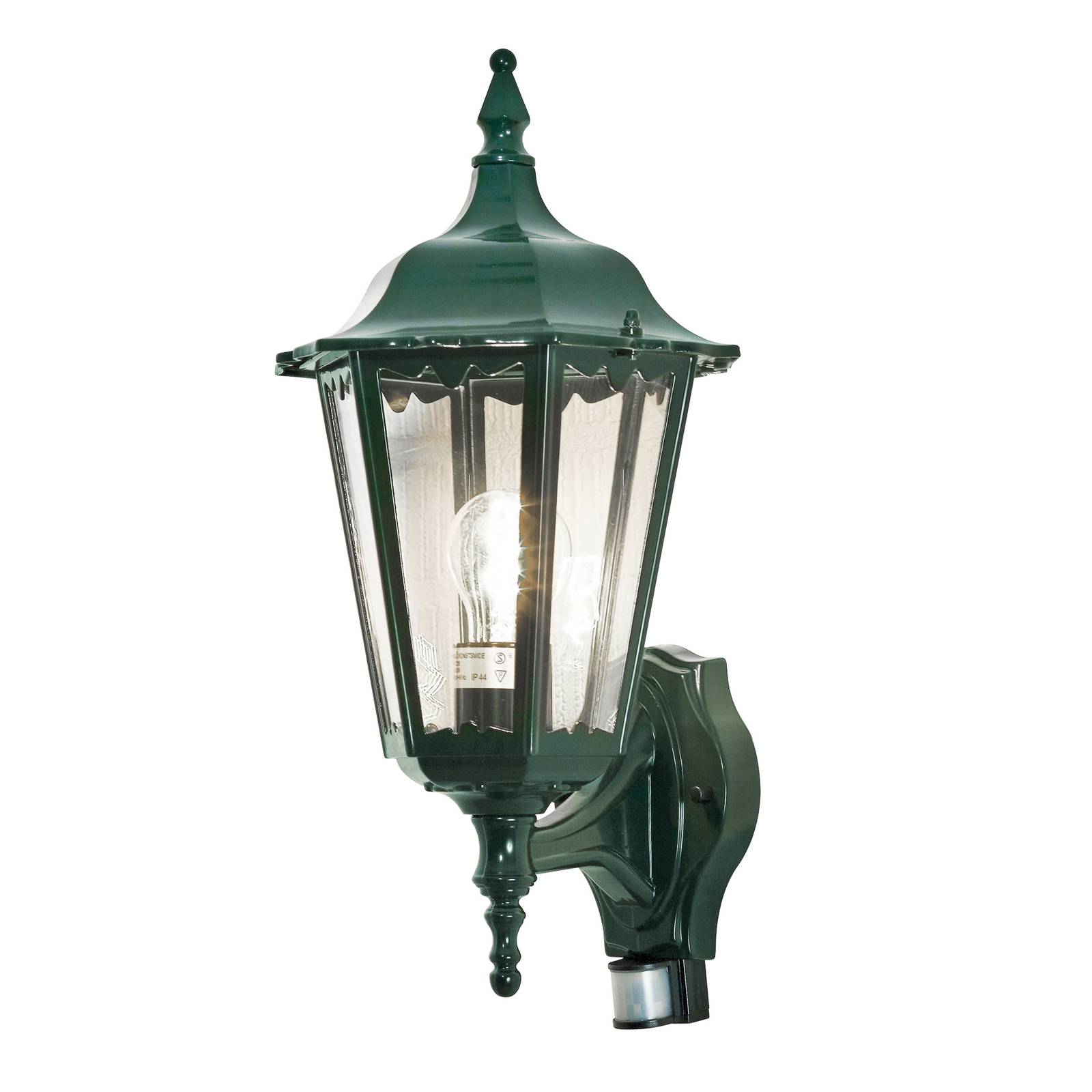 Außenwandlampe Firenze m. Sensor, stehend, grün von Konstsmide