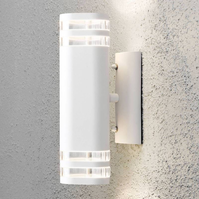 Außenwandleuchte Modena, zweiflammig, weiß von Konstsmide