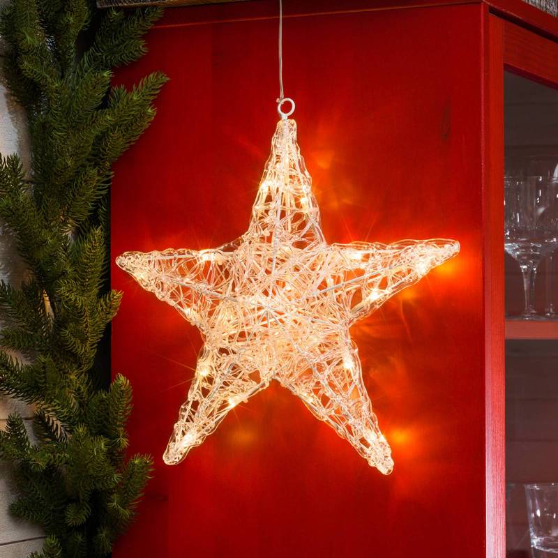 Fünfzackiger Acryl-Stern Ingar mit LED von Konstsmide Christmas
