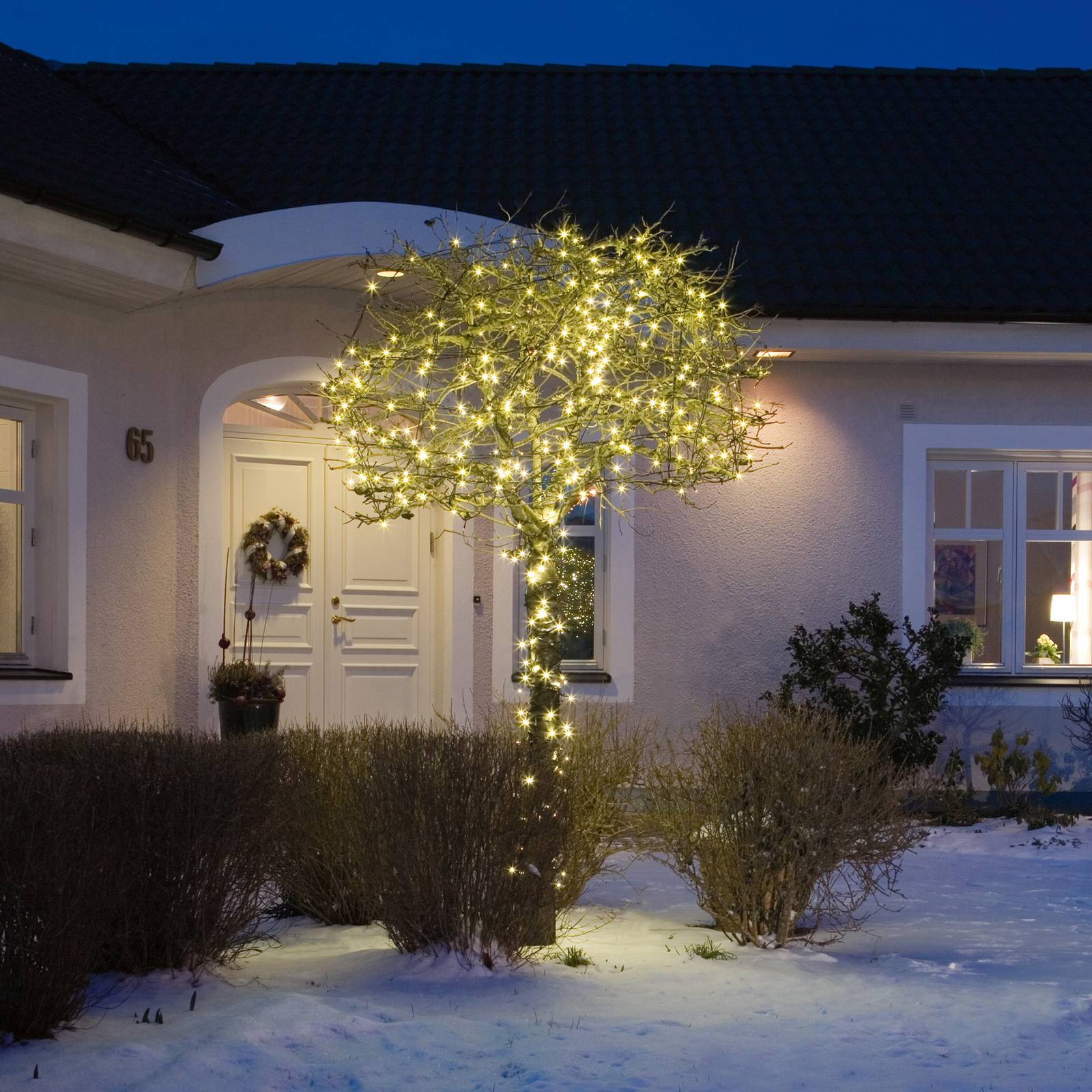 LED-Lichterkette außen 200-fl. schwarz/warmweiß von Konstsmide Christmas