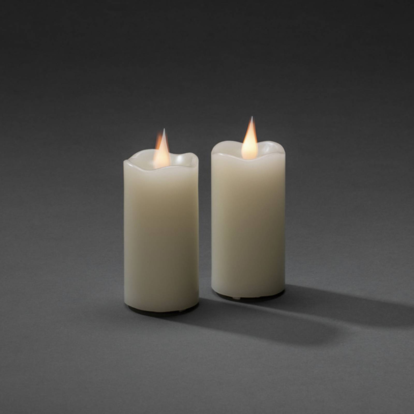 LED-Wachskerze creme Lichtfarbe Bernstein Ø5cm 2er LED-Wachskerze creme Lichtfarbe Bernstein Ø5cm 2er von Konstsmide Christmas