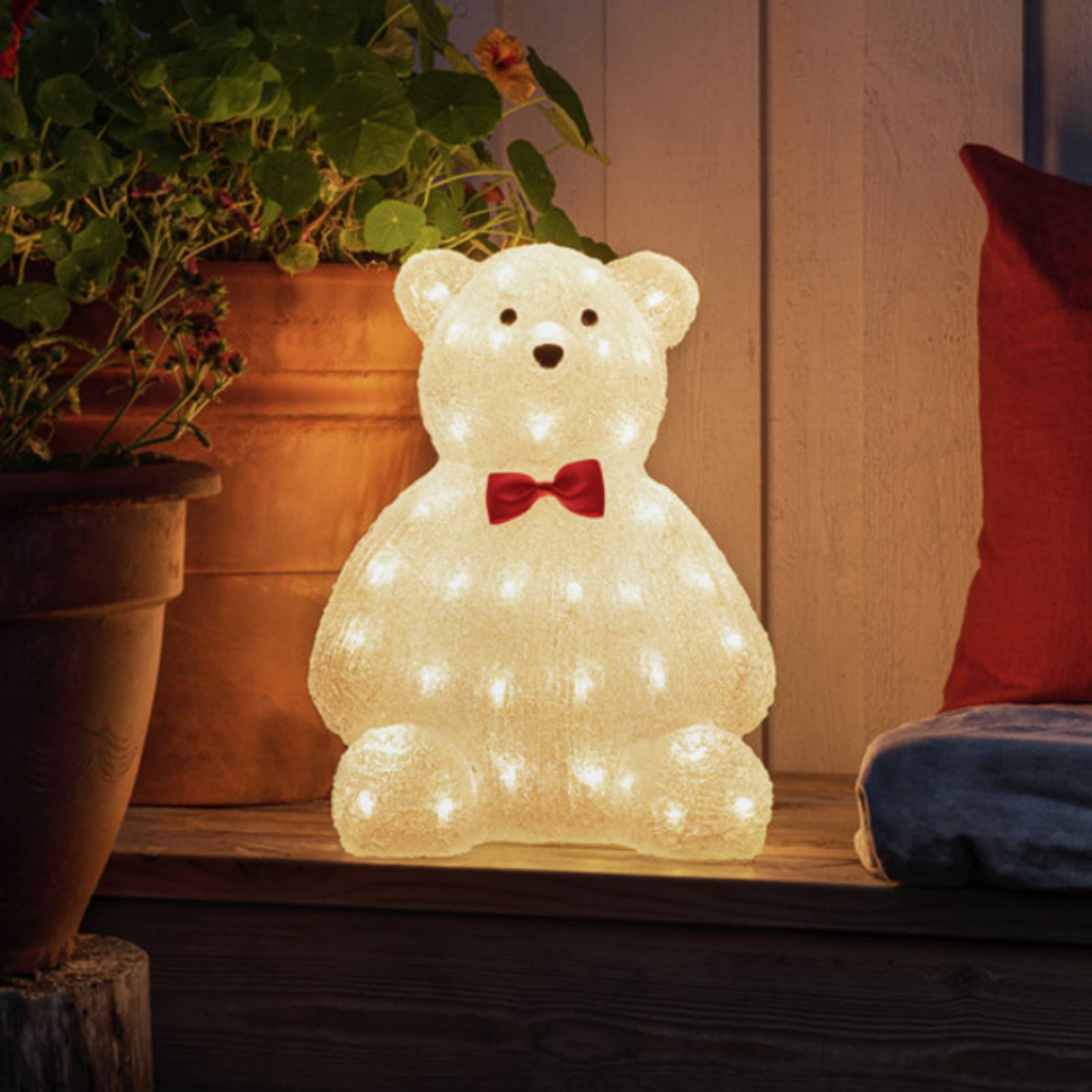 LED-Dekofigur Teddybär klar IP44 Höhe 38 cm von Konstsmide Christmas