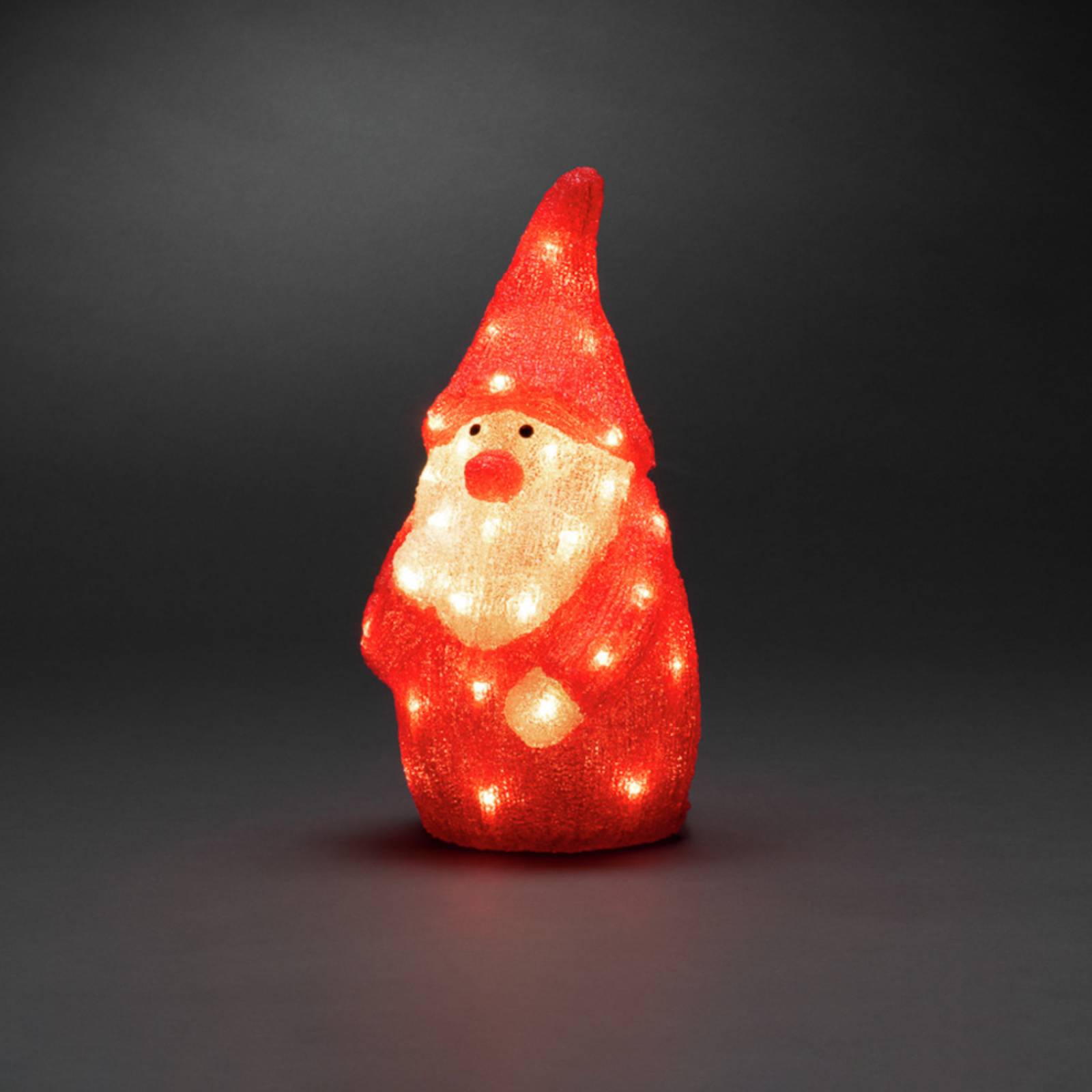 LED-Dekofigur Weihnachtsmann rot IP44 Höhe 38 cm von Konstsmide Christmas
