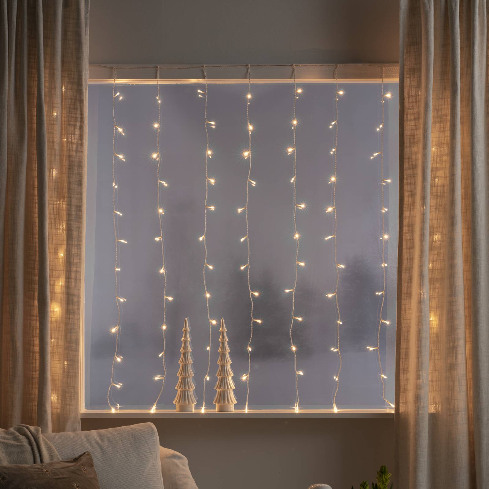 LED-Lichtervorhang, 120-flammig, warmweiß von Konstsmide Christmas