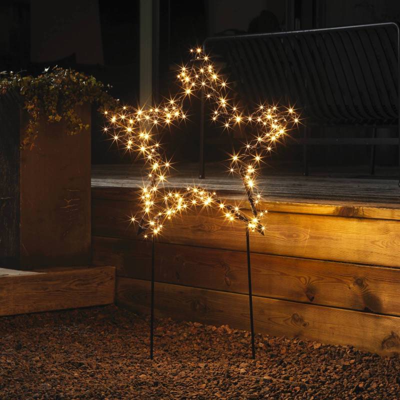 LED-Metallstern, schwarz mit Erdspießen LED-Metallstern, schwarz mit Erdspießen von Konstsmide Christmas