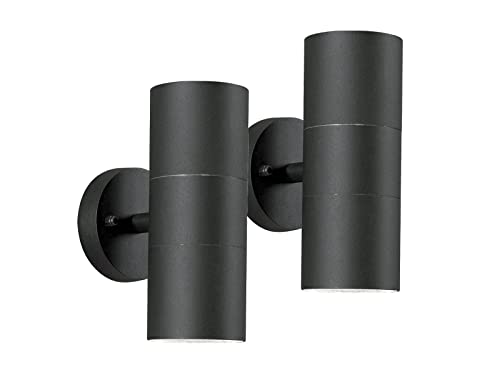 2er-Set Aluminium Up-Down Wandleuchte MODENA schwarz, GU10, Höhe 19,5 cm, IP44; Konstsmide 7656-750 2er-Set Aluminium Up-Down Wandleuchte MODENA schwarz, GU10, Höhe 19,5 cm, IP44; Konstsmide 7656-750 von Konstsmide