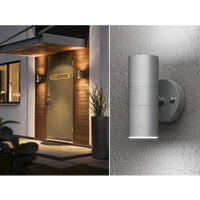 2er-Set Aluminium Up-Down Wandleuchten modena grau, GU10, Höhe 17 cm, IP44 2er-Set Aluminium Up-Down Wandleuchten modena grau, GU10, Höhe 17 cm, IP44 von Konstsmide