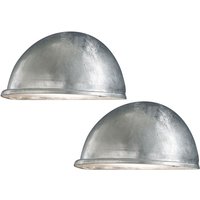 2er Set Außenleuchte Downlight TORINO galvanisiert, 28x13,5 cm, Hausbeleuchtung von Konstsmide