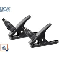 Konstsmide - 2er-Set Befestigungsclips für Stableuchten, mit einstellb. Winkel, Serie Amalfi von Konstsmide