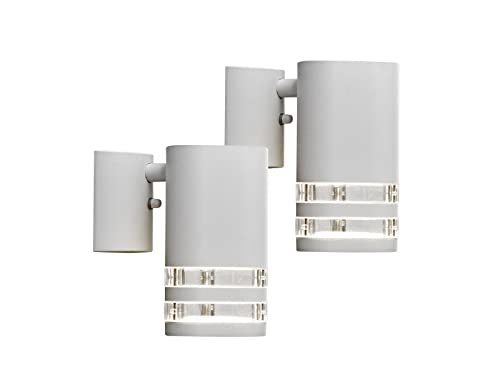 2er-Set Wandleuchte MODENA Aluminium weiß, Downlight, GU10, Höhe 15,5 cm, IP44; Konstsmide 7515-250 von Konstsmide