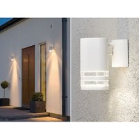 2er-Set Wandleuchten modena Aluminium weiß, Downlight, GU10, Höhe 15,5 cm, IP44 von Konstsmide
