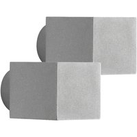 2er-Set Wandleuchten square grau, Up-/Down-Light, GU9, Höhe 9 cm, IP44 2er-Set Wandleuchten square grau, Up-/Down-Light, GU9, Höhe 9 cm, IP44 von Konstsmide