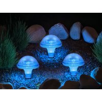 3-er Set led Solarleuchten, Blau mit Erdspieß Höhe 27,5 cm von Konstsmide