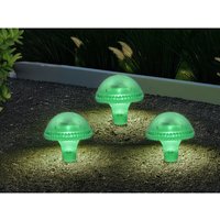 3er-Set led Solarleuchte / Gartenleuchte assisi, IP44, grün, Höhe 27,5 cm von Konstsmide