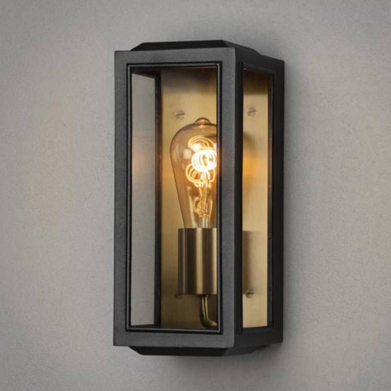 Außenwandlampe Carpi, schwarz, Breite 12,5cm von Konstsmide