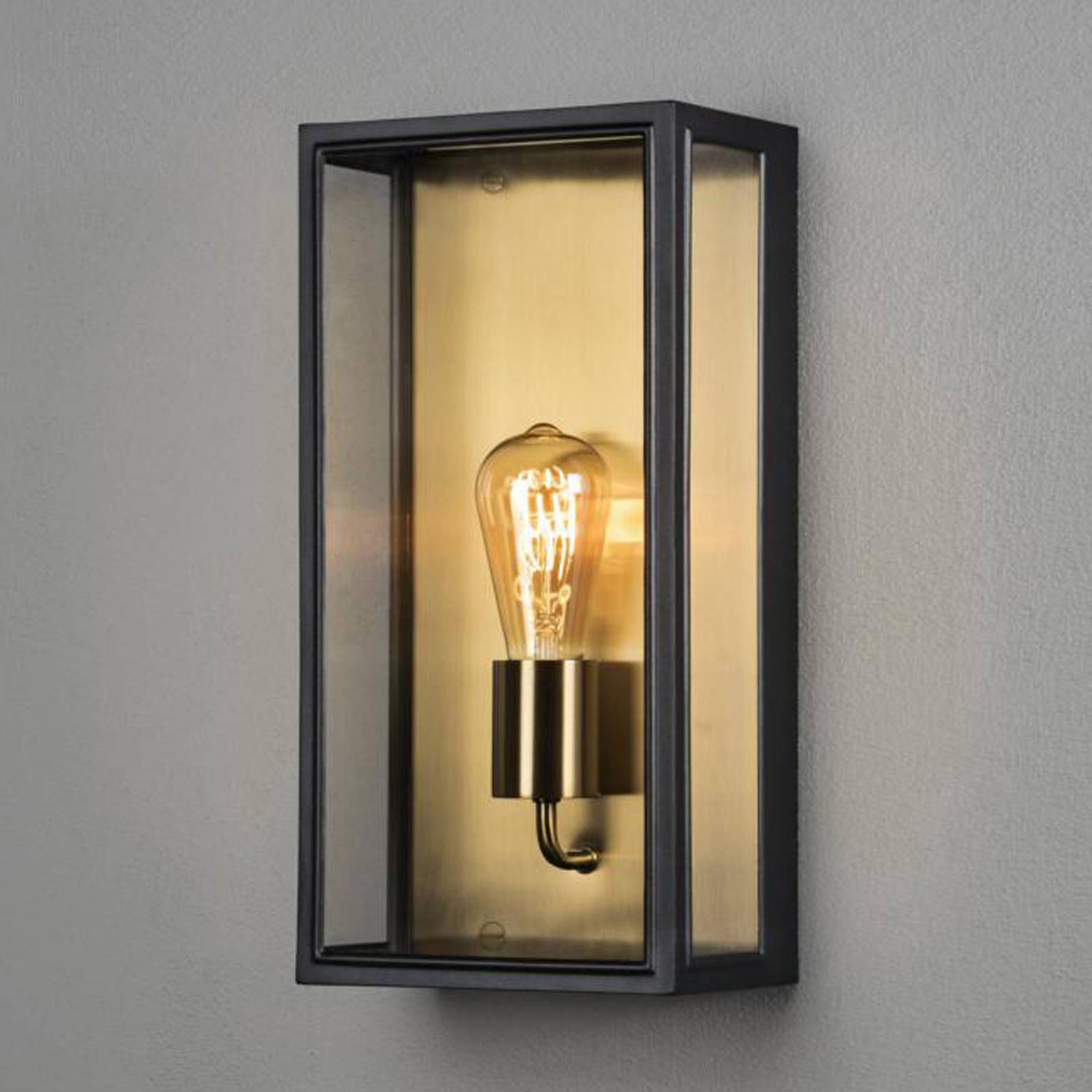 Außenwandlampe Carpi, schwarz, Breite 20,5cm von Konstsmide