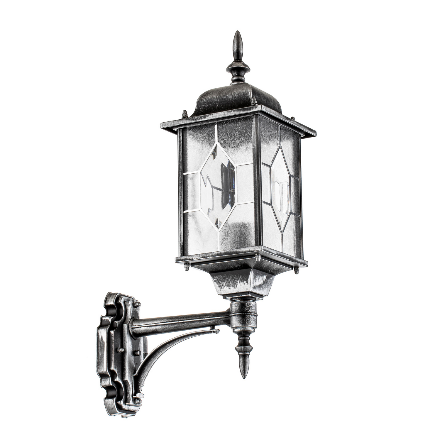 B-Ware Konstsmide Außenwandleuchte Milano Laterne Außenlampe Stehlampe Schwarz von Konstsmide