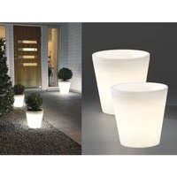 Beleuchteter Pflanzkübel 2er Set Outdoor led Blumentopf ø 37cm Terrassenleuchten von Konstsmide