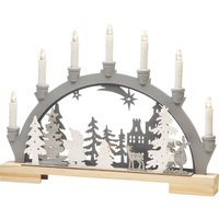 Konstsmide - gebraucht] 3260-320 Schwibbogen Wald Warmweiß led Grau Dekoration Kerzenhalter von Konstsmide
