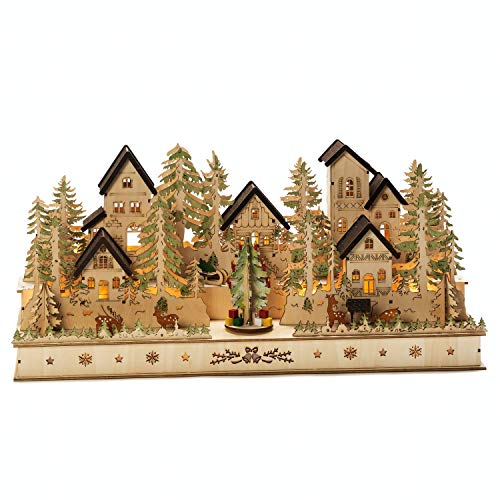 Gnosjö WB Holzsilhouette Haus warmweiß 3255-100 von Konstsmide