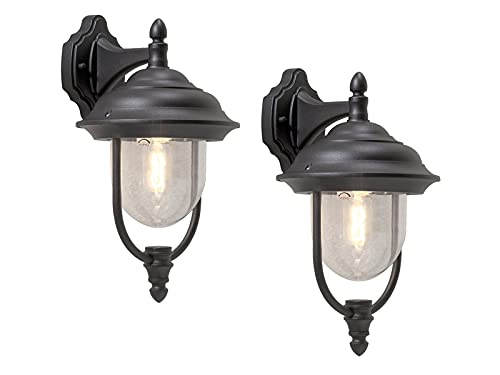 KONSTSMIDE 2er-Set hängende Wandleuchten PARMA, Aluminium schwarz, E27, IP43; 7222-750 KONSTSMIDE 2er-Set hängende Wandleuchten PARMA, Aluminium schwarz, E27, IP43; 7222-750 von Konstsmide