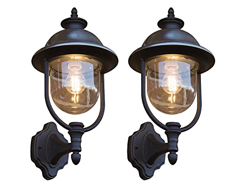 KONSTSMIDE 2er-Set stehende Wandleuchten PARMA, Edelstahl Lampendach, E27, IP43; 7239-000 KONSTSMIDE 2er-Set stehende Wandleuchten PARMA, Edelstahl Lampendach, E27, IP43; 7239-000 von Konstsmide