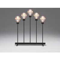 KONSTSMIDE LED Fensterleuchter "Weihnachtsdeko", 5 flammig, Leuchtmittel LED-Modul LED fest integriert, LED Metallleuchter, schwarz, 5 runde Globes, 10 bernsteinfb. Dioden KONSTSMIDE LED Fensterleuchter "Weihnachtsdeko", 5 flammig, Leuchtmittel LED-Modul LED fest integriert, LED Metallleuchter, schwarz, 5 runde Globes, 10 bernsteinfb. Dioden von Konstsmide