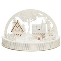 Konstsmide LED Holzsilhouette, Holz, BxHxL: 15 x 18 x 30 cm, inkl. Leuchtmittel - weiss von Konstsmide