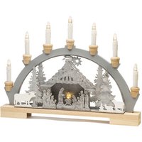 Konstsmide LED Holzsilhouette, Holz, BxHxL: 5 x 33 x 45 cm, inkl. Leuchtmittel - weiss von Konstsmide