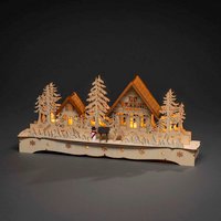 Konstsmide LED Holzsilhouette, Holz, BxHxL: 8 x 19 x 43 cm, inkl. Leuchtmittel von Konstsmide