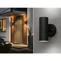 Konstsmide - 2er-Set Aluminium Up-Down Wandleuchte modena schwarz, GU10, Höhe 17 cm, IP23 von Konstsmide