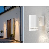 Konstsmide - 2er-Set Aluminium Wandleuchte modena weiß, GU10, Höhe 13,5 cm, IP44 von Konstsmide