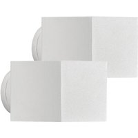 Konstsmide - 2er-Set Wandleuchten square weiß, Up-/Down-Light, GU9, Höhe 9 cm, IP44 Konstsmide - 2er-Set Wandleuchten square weiß, Up-/Down-Light, GU9, Höhe 9 cm, IP44 von Konstsmide
