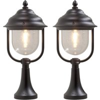 Konstsmide - 2er-Set schwarze Sockelleuchten parma aus Aluminium, E27, IP43, h.: 54 cm Konstsmide - 2er-Set schwarze Sockelleuchten parma aus Aluminium, E27, IP43, h.: 54 cm von Konstsmide