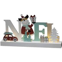 Konstsmide 3275-500 Holz-Figur Rentier Warmweiß LED Warmweiß Timer, mit Schalter von Konstsmide
