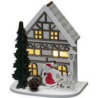 Konstsmide 3277-210 Holz-Figur Haus mit Weihnachtsmann Warmweiß LED Warmweiß Timer, mit Schalter Konstsmide 3277-210 Holz-Figur Haus mit Weihnachtsmann Warmweiß LED Warmweiß Timer, mit Schalter von Konstsmide