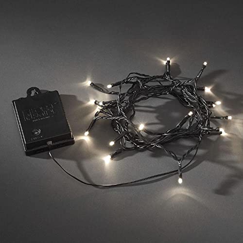 Konstsmide LED Lichterkette, mit an/aus Schalter, 6h Timer, 8 Funktionen, Memoryfunktion, 40 warm weiße Dioden, batteriebetrieben, Außen, schwarzes Kabel, schwarze Box, 4 x AA 1.5V (exkl.) - 3724-100 Konstsmide LED Lichterkette, mit an/aus Schalter, 6h Timer, 8 Funktionen, Memoryfunktion, 40 warm weiße Dioden, batteriebetrieben, Außen, schwarzes Kabel, schwarze Box, 4 x AA 1.5V (exkl.) - 3724-100 von Konstsmide