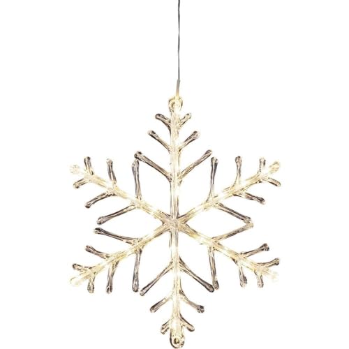 Konstsmide 4440-103 LED Acryl Schneeflocke 24 warm weiße Dioden / Ø: 40cm / 24V Außentrafo / transparentes Kabel, 40 x 40 cm, Warmweiß Konstsmide 4440-103 LED Acryl Schneeflocke 24 warm weiße Dioden / Ø: 40cm / 24V Außentrafo / transparentes Kabel, 40 x 40 cm, Warmweiß von Konstsmide