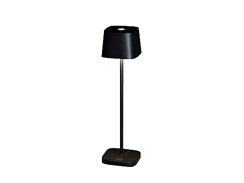 Konstsmide Akku-Tischleuchte Capri Mini schwarz | Indoor/Outdoor | 7829-750, 7 x 20 x 7 cm von Konstsmide