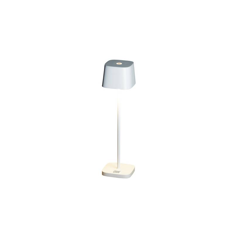Konstsmide Capri-Mini USB-Tischleuchte weiß, 2700/3000K, dimmbar, eckig von Konstsmide