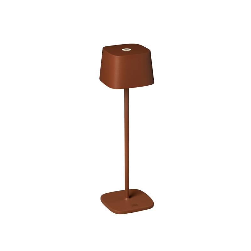 Konstsmide Capri-Mini USB-Tischleuchte terrakotta, 2700/3000K, dimmbar, eckig von Konstsmide