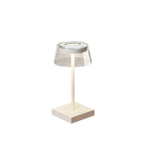 Konstsmide Designer-Tischleuchte Scilla | weiß | Indoor/Outdoor | USB/Akku | 7816-250, 11 cm (L)/11 cm (B)/27 cm (H) von Konstsmide
