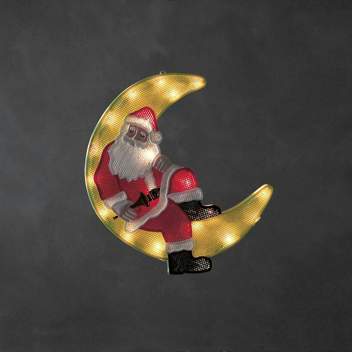 Konstsmide Fensterbild Weihnachtsmann im Mond 230V von Konstsmide