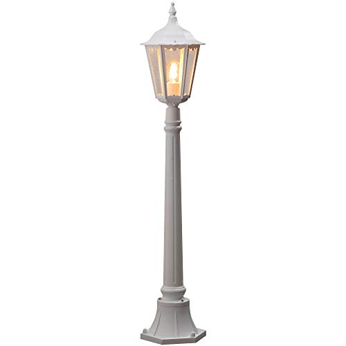 Konstsmide Firenze 7215-250 Wegeleuchte B: 23,5cm T: 23,5cm H: 120cm / 1x100W / IP43 / lackiertes Aluminium / matt-weiß von Konstsmide