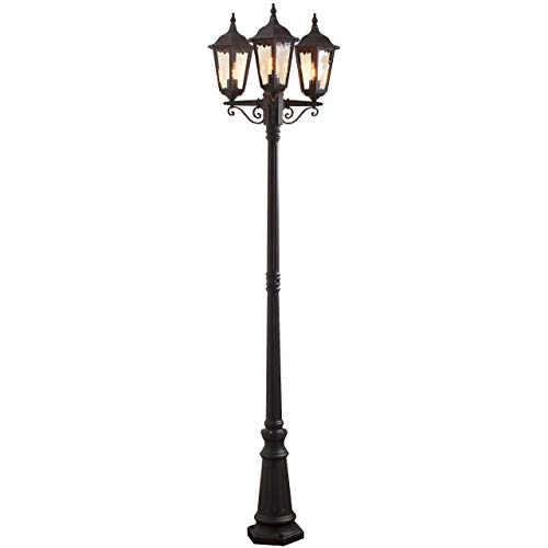 Konstsmide Firenze 7217-750 Standleuchte B: 57,5cm T: 57,5cm H: 220cm / 3x100W / IP43 / lackiertes Aluminium / matt-schwarz von Konstsmide